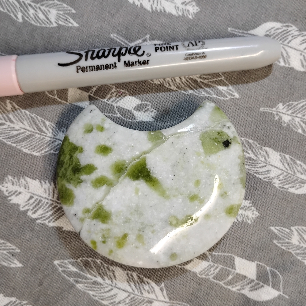 Green and White Stone Pendant
